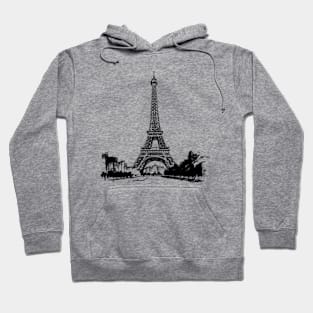 Paris France Eiffel Tower Hoodie